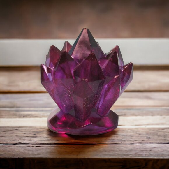 Aquarium Decoration  - Purple Crystal Cluster - Picture 3 of 6